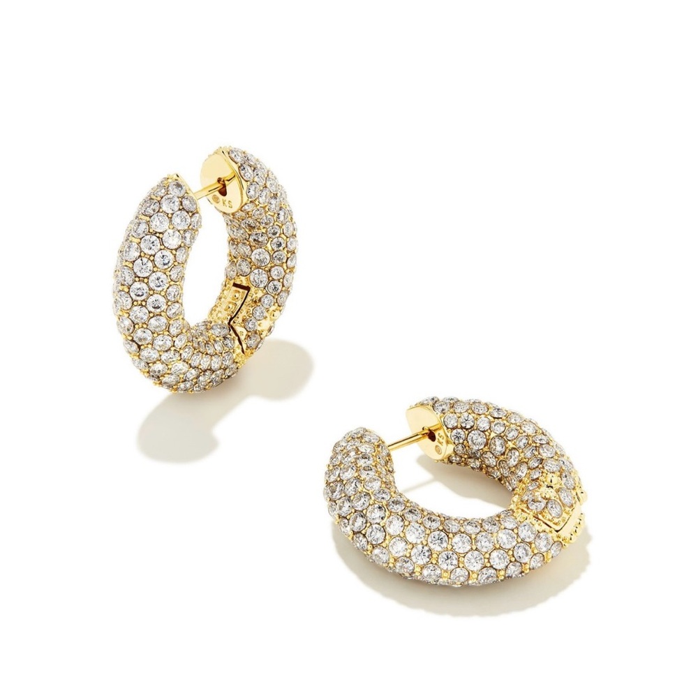 Kendra Scott Gold & Crystal Hoops